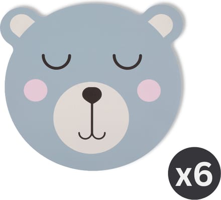 Placemat TOGO Kids, SET/6, dia 38cm, blauw