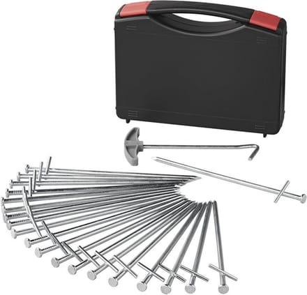 ProPlus Rotspennen set - metaal - aangelaste dwarspen - 23 cm - inclusief koffer - 20 stuks
