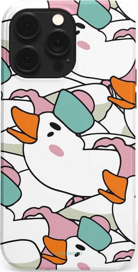 Casetastic hoesje geschikt voor Apple iPhone 14 Pro Max - MagSafe - Dubbellaagse bescherming - Gansmatroos - Fashion Case - Wit Grijs Mintgroen Lichtroze