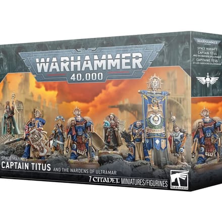 Beeldje Games Workshop Warhammer 40k - Ultramarines Capitaine Titus et les Gardiens d'Ultramar