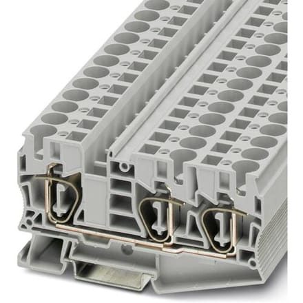 Phoenix Contact 3035288 Doorgangsserieklem 10.2 mm Spanveer Grijs 25 stuk(s)
