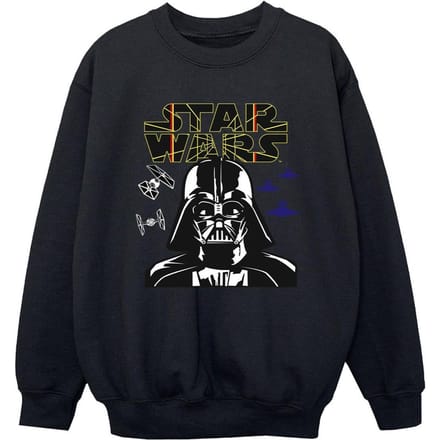 Star Wars Jongens Darth Vader Comp Logo Sweatshirt (Zwart)