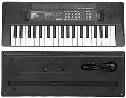 Elektronisch Keyboard - Digitale Piano - Muziek Leren Spelen - Inclusief Microfoon - 37 Toetsen - Zwart