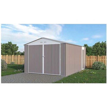 Habitat et jardin Garage metaal met openslaande deuren schuur "Nevada" - 15,36 m²