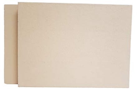 Set van 2 vuurvaste chamotteplaten 40 x 30 x 3 cm