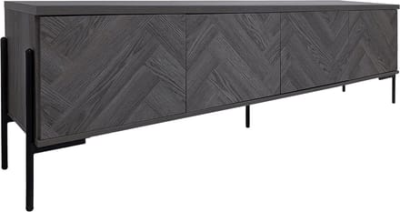 Charlene-Lowboard - 4-Deurs - Grijs Visgraat