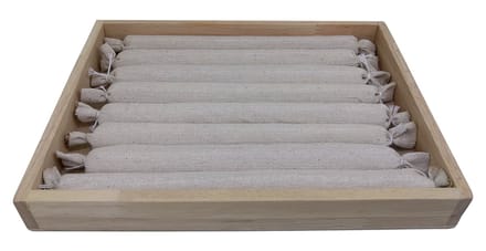 Sieradenhouder - Display voor Ringen - Hout en Jute - 23,5x17,5x3 cm