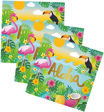 Papieren Servetten 33x33cm Aloha - 20st. 3-laags