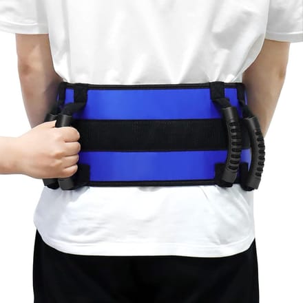 Transfer Hulpmiddel - Hefgordel Loopband - Mobiliteit Verbeteren - Verstelbare Riem Met Handgrepen - One Size - Grijs