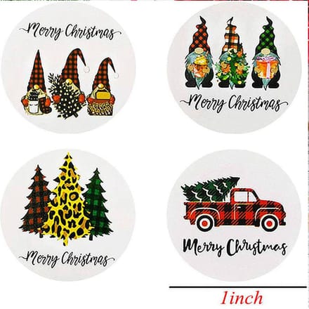 Without Lemon - Kerststickers 2023 - 500 stuks - Sticker size: 2.5cm - Kerst - Cadeau - Versiering - Verpakking