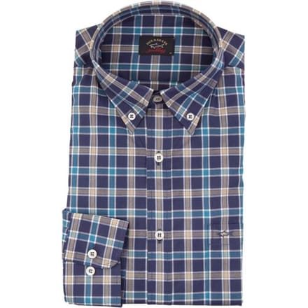 Paul & Shark Overhemd Unique Check Navy / male