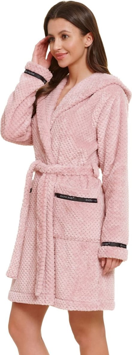 Doctor Nap Badjas Fleece Dames | Blush Rose SWW.5208 2XL