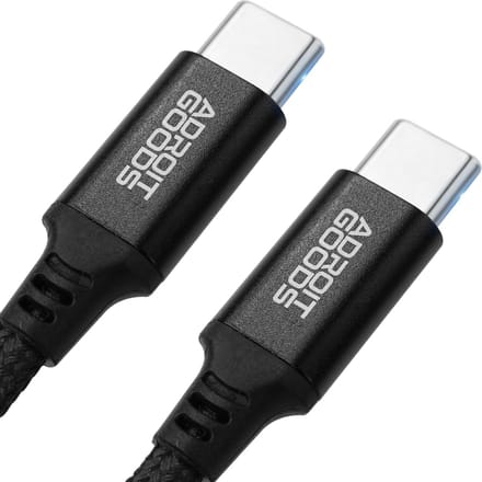 AdroitGoods Usb-C Kabel - Nylon Gevlochten - 60WPD - 480Mbps - 100CM - Zwart