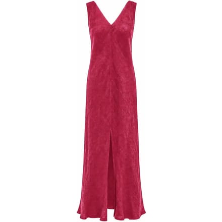 V-hals Jurk met Splitzoom Dames Haris Cotton Essentials