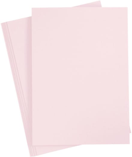 Creotime Karton 21 X 29,7 Cm 10 Stuks Pastel Lichtroze