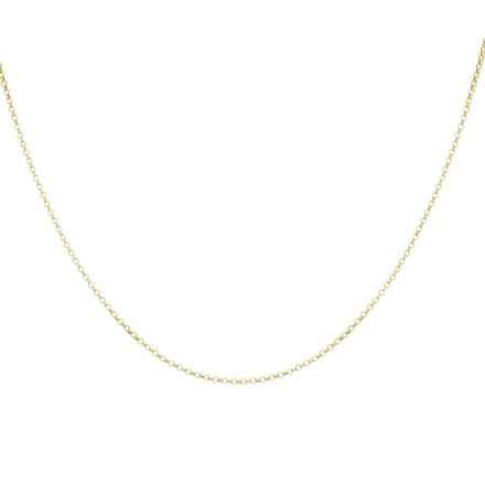 Lucardi Dames Ketting jasseron - 9 karaat - Ketting - Cadeau - 41 cm - Geelgoud