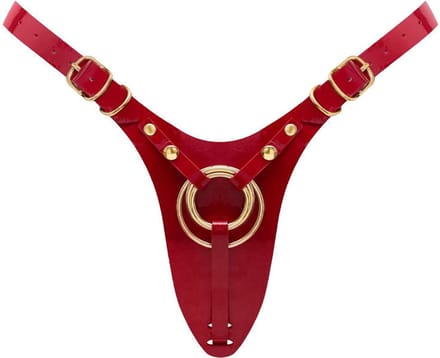 Strap-On-Me - Fabulous - Kunstleren Strapon Harnas - Passend van XS t/m XXL - Rood Lak