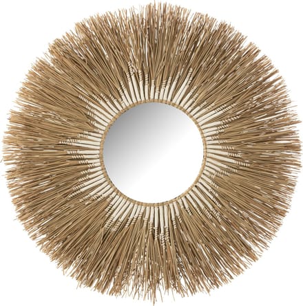 J-Line spiegel Melissa Paille - naturel/wit - large - Ø 101 cm