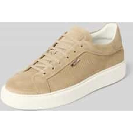 Sneakers van leer met labeldetail Model 'ARTEM'