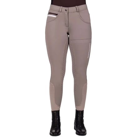 QHP Rijbroek softshell Emma anti-slip zitvlak - maat 40 - beige
