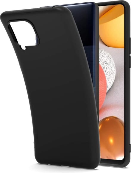 Soft Backcover Hoesje Geschikt voor: Samsung Galaxy A42 5G - Silicone - Zwart