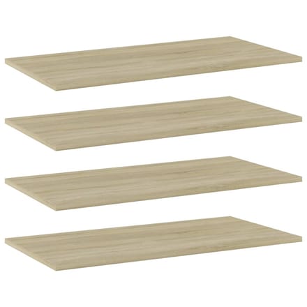vidaXL - Wandschappen - 4 - st - 80x40x1,5 - cm - spaanplaat - sonoma - eikenkleurig