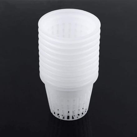 10 Pcs Heavy Duty Flower Pot Mesh Net Cup Basket - Hydroponics Plant Grow Clone Water Plants for Balcony Indoor Gardening - Need Content in HTML .