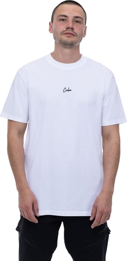 CUBE Organisch Fietsshirt SCRIPT GTY FIT WHITE L
