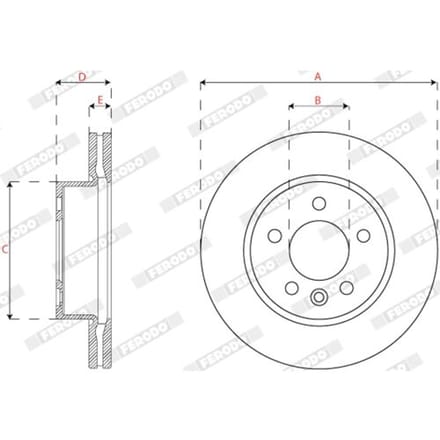 Remschijf FERODO FCR382A, 1 stuk