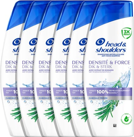 Head & Shoulders Dik & Sterk Anti-Roos Shampoo - Met Rozemarijnextract - 6 x 250ml