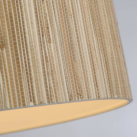 Searchlight Hanglamp Meadow, bruin, zwart, natuurlijke vezels, staal