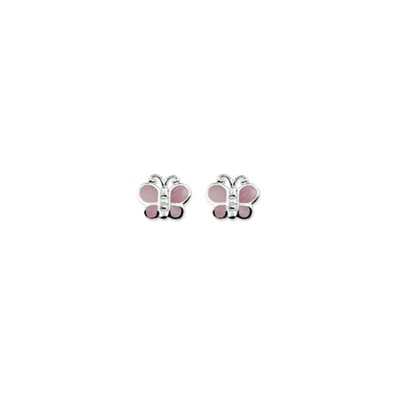 TFT Oorknoppen Vlinder Zilver Gerhodineerd Glanzend 7 mm x 8 mm