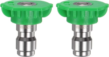 2-Pack Hogedrukreiniger Spray Tips - 25 Graad 1/4 Snelle Koppeling, RVS Spuitmond voor Effectief Reinigen en Ontvetten