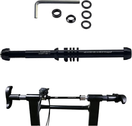 Steekas Fietstrainer - Achteras Adapter - Indoor Fietsen - Verstelbare Breedte - 12mm - Zilver