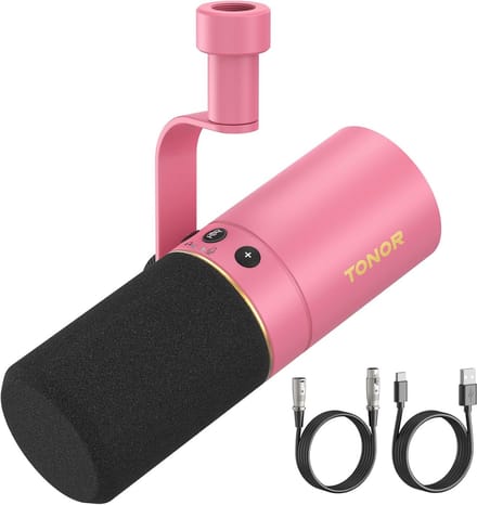 Dynamische USB/XLR Microfoon voor PC - 24Bit/96kHz, Mute-knop en 3,5mm Koptelefoonaansluiting voor Podcast Studio en Streaming