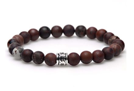 Karma Armband (sieraad) Red Dragon Matte Silver Logo Bead Red 86435