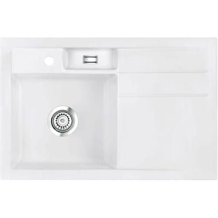Systemceram Keradomo Bela 78 built-in sink left with excenter operation, incl. tap hole 501902-12