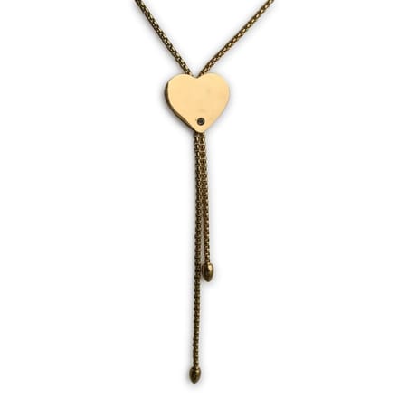 Stainless steel - statement ketting - dames - goudkleurig - FlowJewels - Valentijnstip