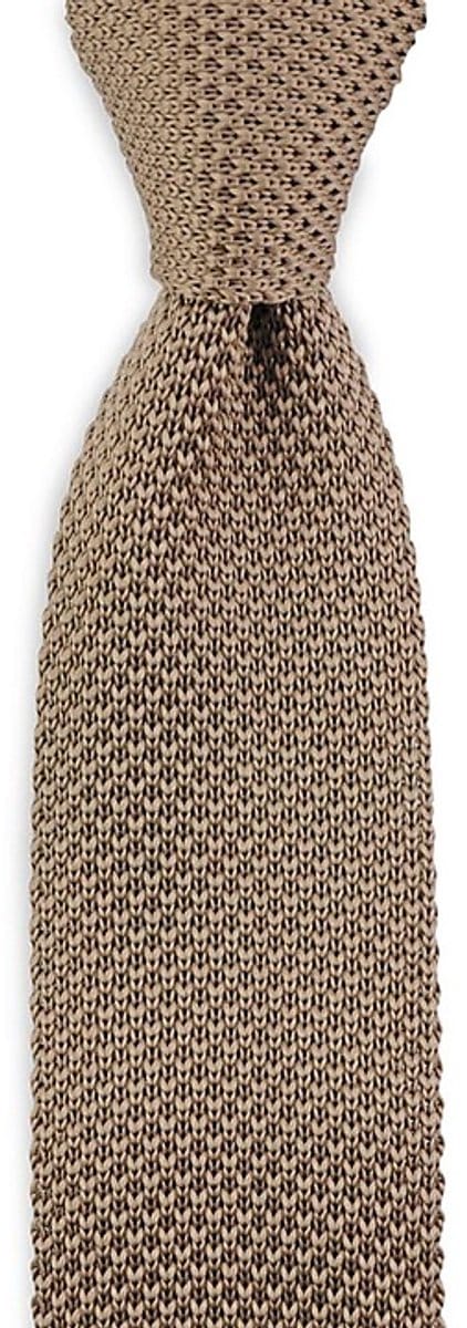 Sir Redman - Stropdassen - WORK gebreide stropdas warm taupe - warm taupe