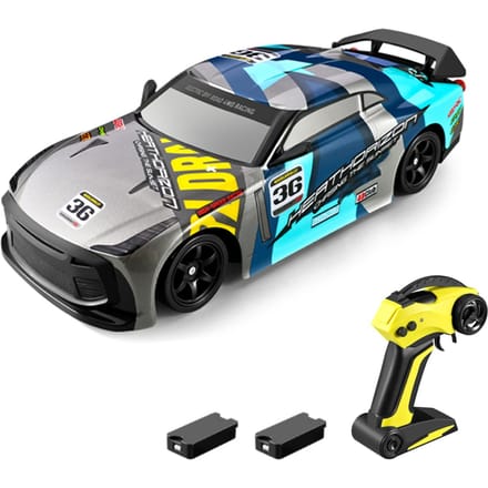 Afstandsbediening Drift Auto Afstandsbediening Auto 2.4GHz 4WD 30km/h Hoge Snelheid Afstandsbediening Raceauto 2 battery blauw