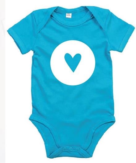 Rompertje Heart 1-Surf Blue-6-12 Maanden