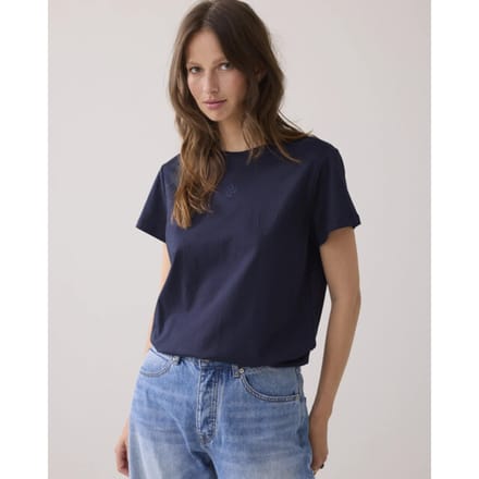 Summum 3s5185-30714 495 rhine stone logo tee midnightblue
