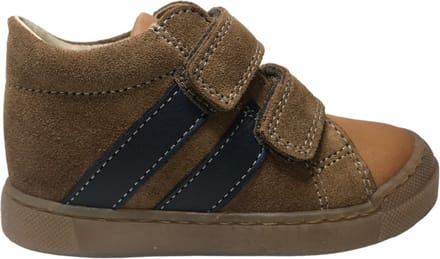 Falcotto - Gazer - Mt 22- Velcro bumper lederen sneakers - cognac/brown