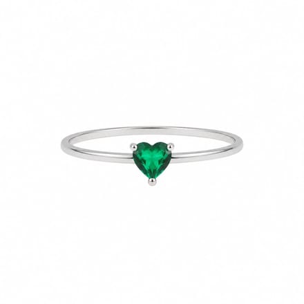 ring met groene harte zirkonia