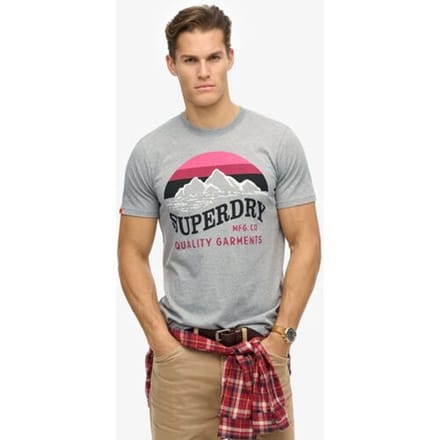 Superdry Classic Great Outdoors Relaxed T-shirt Lichtgrijs Grootte: S
