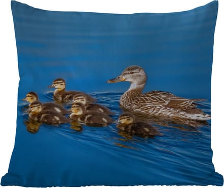 Tuinkussen - Eend - Water - Vogel - Bruin - 40x40 cm - Weerbestendig