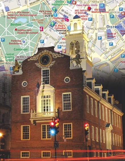 New York Puzzle Company puzzel Boston City Map Mini - 100 stukjes kaart.