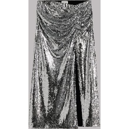 Mikuta The Dark Long Slit Sequin Skirt Größe: S | Maxiröcke Outlet | Damen