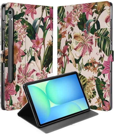 Flowers Tablet Hoesje met Standaard Samsung Galaxy Tab S10 FE | Tab S9 FE