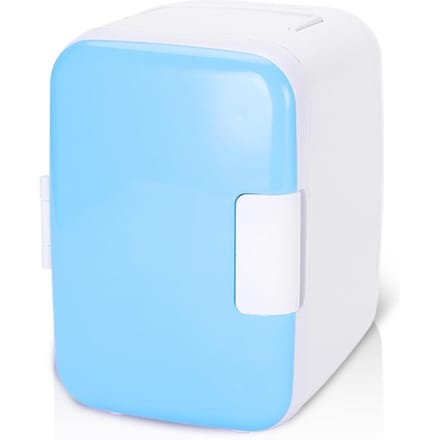 Mini Koelkast 4 Liter 6 Blikjes Elektrische Koeler en Verwarmer Draagbaar Thermoelektrisch Systeem blauw
